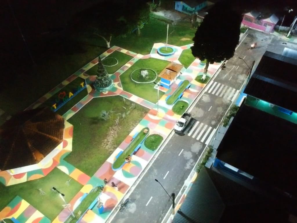 Governo do Amazonas conclui implantação de LED em Itamarati 2 Itamarati IluminaAmazonas