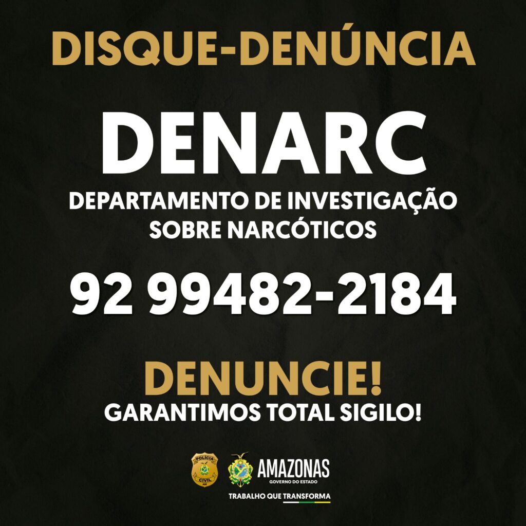 Denarc conta com canal para denúncias referentes ao narcotráfico no Amazonas 2 PCAM DISQUE DENUNCIA DENARC FOTO DIVULGACAO 1 1024x1024 1
