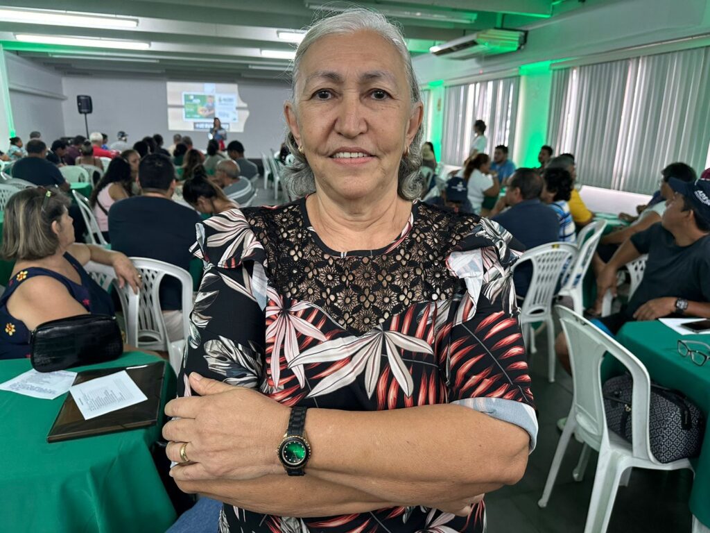 ADS realiza reunião estratégica para aprimorar Feiras de Produtos Regionais em Manaus 4 ADS ADS realiza reuniao estrategica para aprimorar Feiras de Produtos Regionais em Manaus Feirante Maria Buzaglo Foto Ruth Juca 1024x768 1