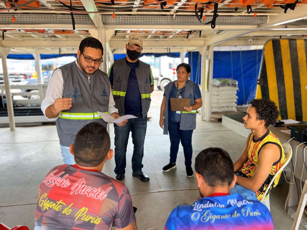 Carnaval na Floresta: Operação registra fluxo superior a 28 mil passageiros nos transportes intermunicipais 3 Arsepam 2 Fiscalizacao no transporte hidroviario intermunicipal Carnaval na Floresta 2024 1024x768 1