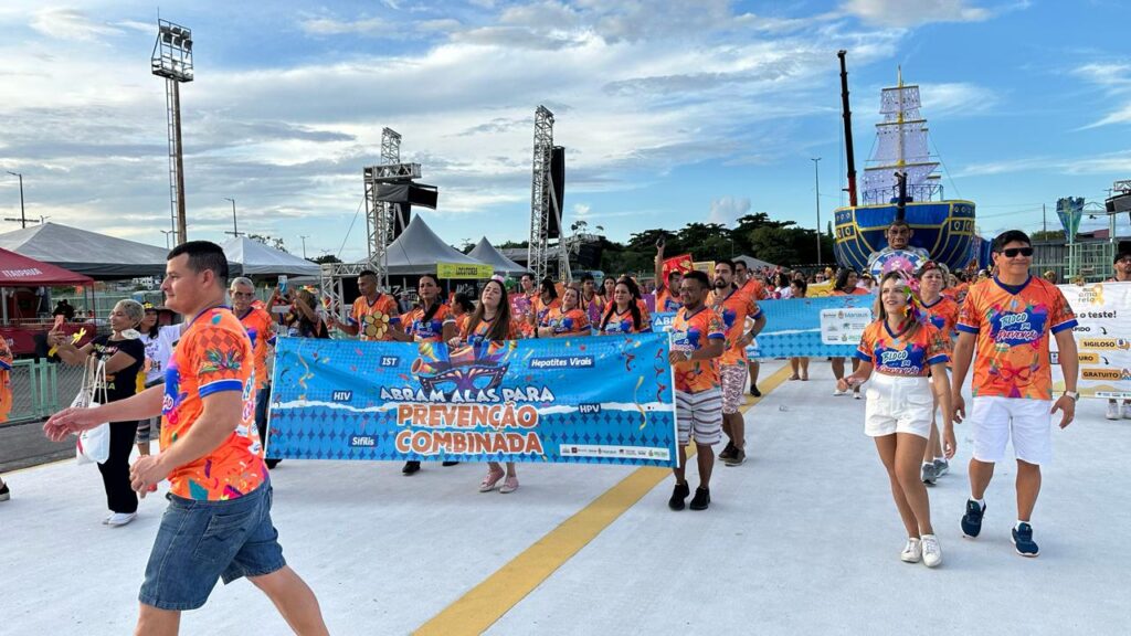 Carnaval na Floresta: Saúde combina folia com prevenção a doenças no Sambódromo de Manaus 2 FVS RCP Bloco da Prevencao FOTO Anne Alves FVS RCP 5 1024x576 1