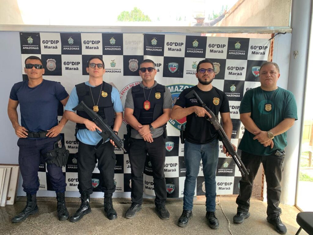 Em Maraã, homem é preso por descumprimento de medida protetiva, tentativa de estupro e roubo 3 PC AM EQUIPE POLICIAL 60a DIP MARAA FOTO DIVULGACAO 1024x768 1