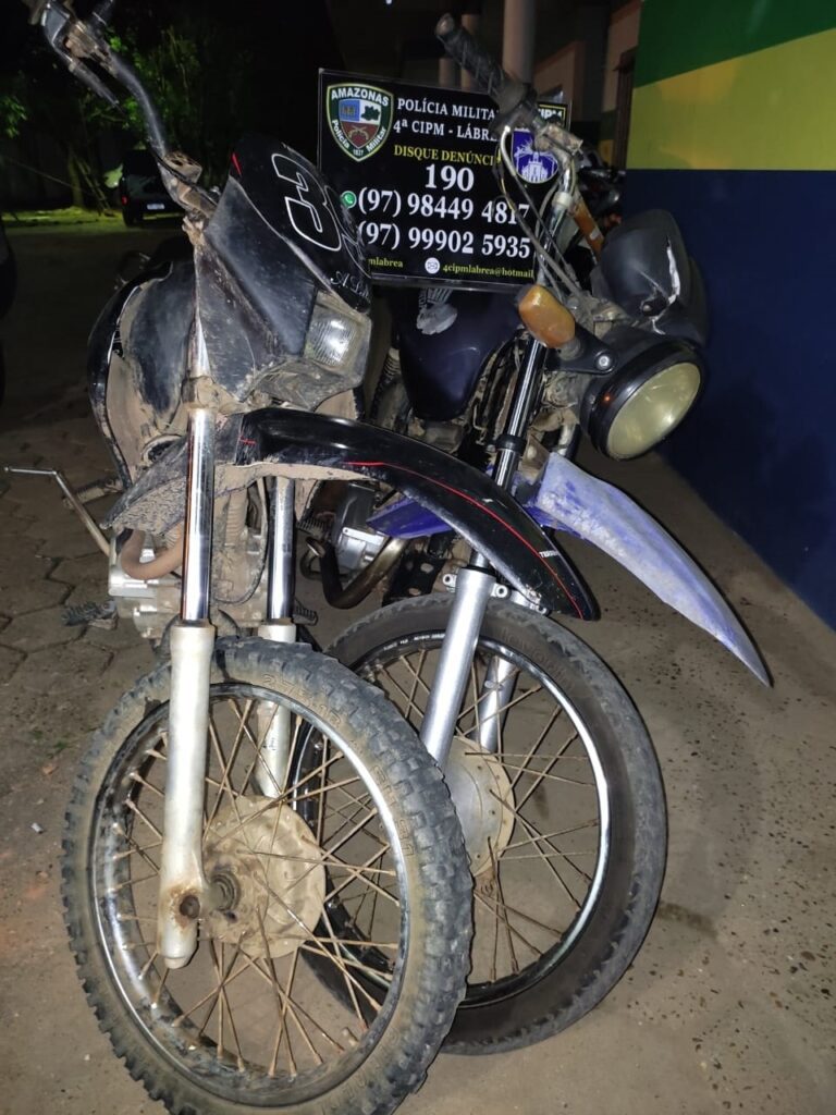 Em Lábrea, PMAM prende duas pessoas em motocicletas com chassis suprimidos 2 PMAM LABREA 768x1024 1