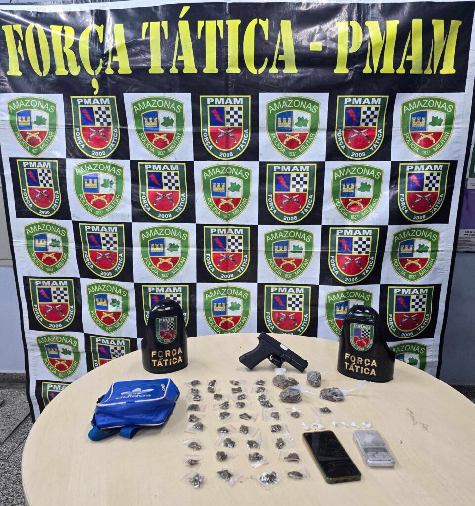 PMAM prende homem e apreende entorpecentes durante patrulhamento em Manaus 2 PMAM FORCA TATICA APREENDE DROGAS NO SANTO AUGUSTINHO FOTO DIVULGACAO PMAM 961x1024 1