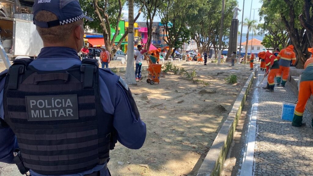 Forças de Segurança promovem ação conjunta em praças no Centro de Manaus 2 SSP AM REVITALIZACAO CENTRO FOTO CARLA ALBUQUERQUE SSP AM 1 1024x576 1