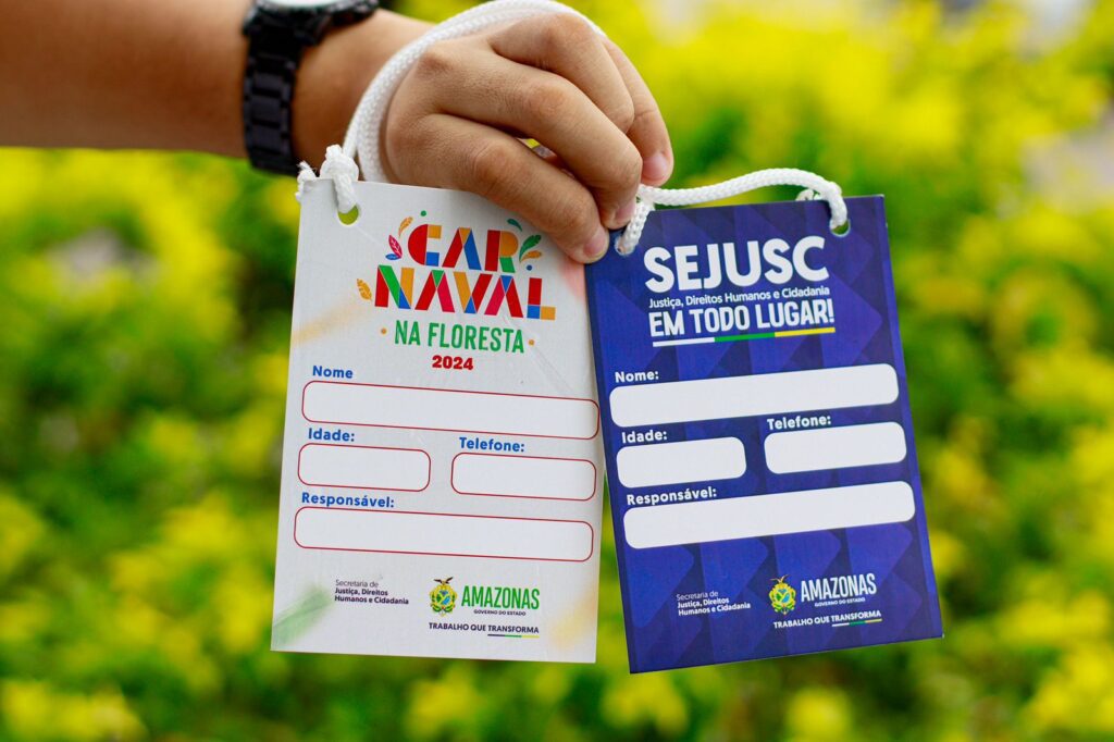 Carnaval na Floresta: Sejusc disponibiliza crachá de identificação para crianças e adolescentes 2 Sejusc Cracha de identificacao infantil Fotos Lincoln Ferreira Sejusc 4 1024x682 1