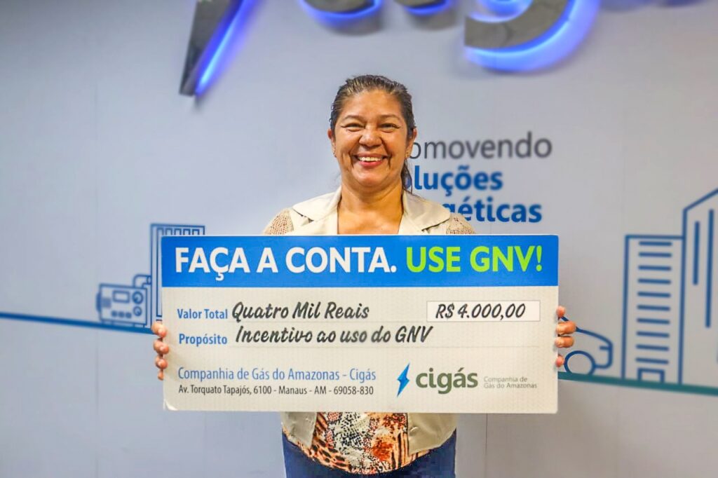 Campanha “Faça a Conta. Use GNV!” chega a R$ 64 mil em incentivos concedidos a motoristas 3 CIGAS Beneficiada campanha Faca a Conta Use GNV Maria Suely Silva Credito Cristiana Gomes CIGAS 1 1024x682 1