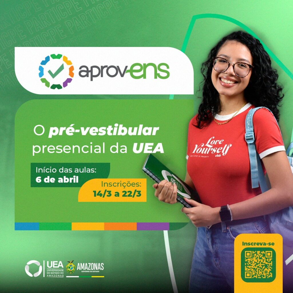 UEA lança AprovENS: curso pré-vestibular com aulas presenciais 2 Folder Aprovens 1024x1024 1