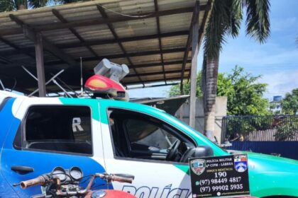 PMAM EM LABREA POLICIA MILITAR LOCALIZAR MOTOCICLETA COM RESTRICAO 01 HOMEM FOI PRESO FOTO DIVULGACAO PMAM 768x1024 1