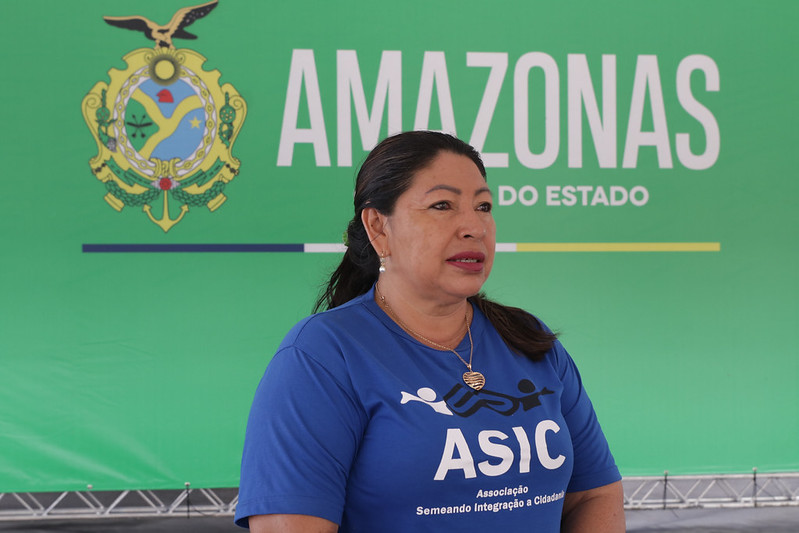 “Esse apoio vai beneficiar as famílias em vulnerabilidade social”, diz representante de instituição beneficiada com doação de pescado 3 presidente da Associacao Semeando Integracao a Cidadania ASIC Roseli Braga 2