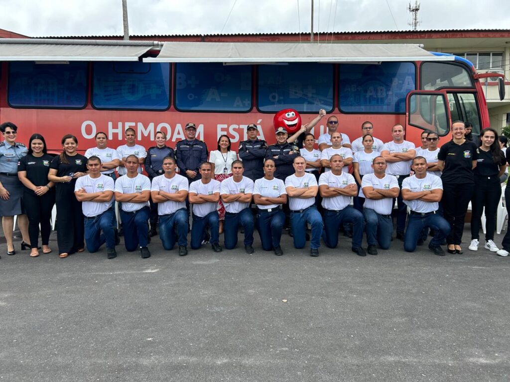 Solidariedade: PMAM e Hemoam se unem em ação para doação coletiva de sangue 3 DOACAO 2 1024x768 1
