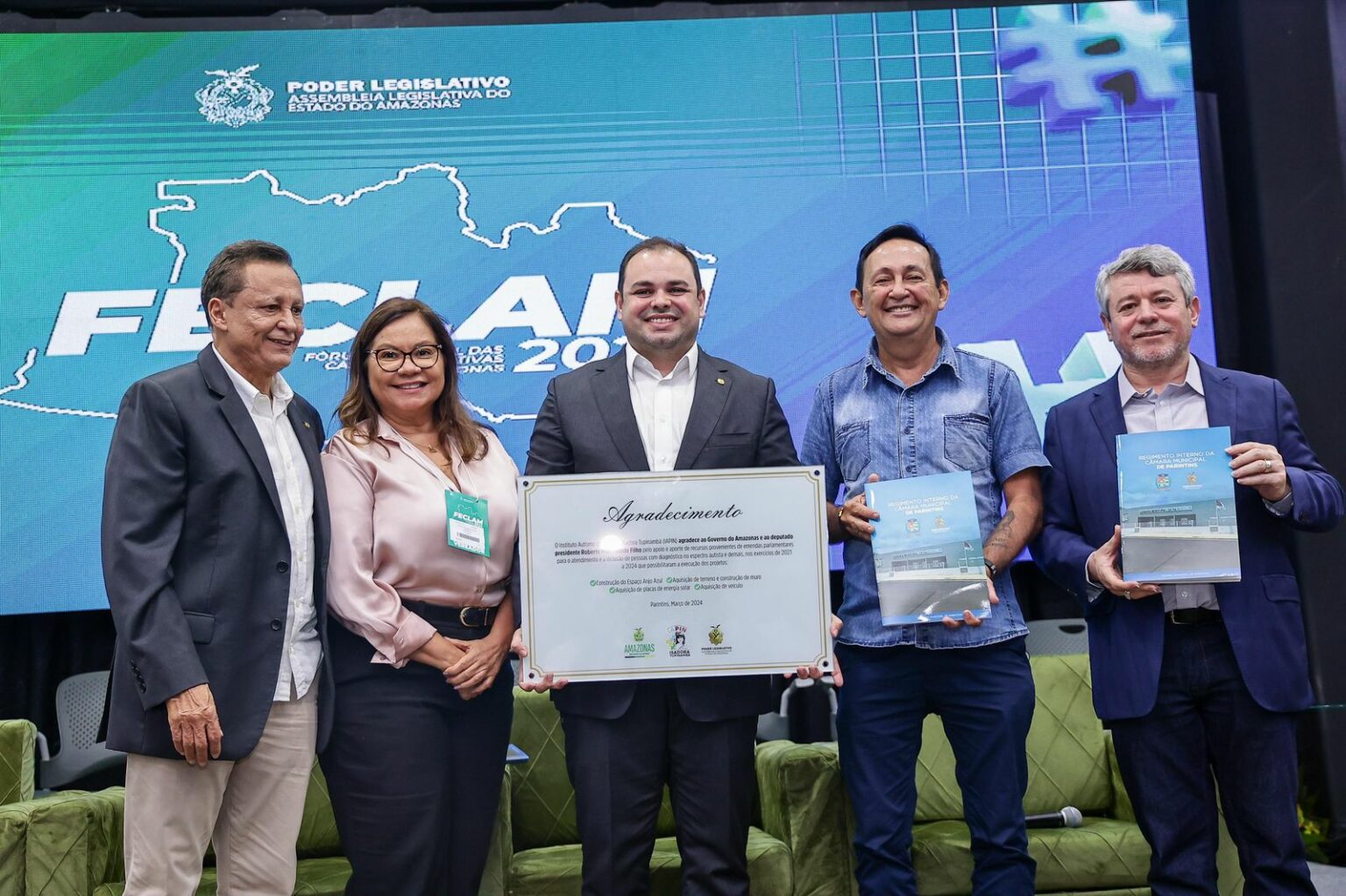 Presidente Roberto Cidade ressalta importancia da Aleam no fortalecimento do legislativo do interior durante encerramento do Feclam 2024 Foto Herick Pereira