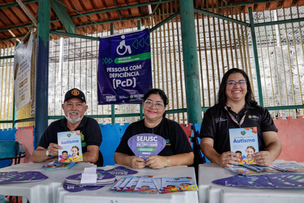 Governo do Amazonas vai emitir documentos para PcD na 1ª Corrida da Difusora de Conscientização do Autismo 3 Sejusc Atendimento a pessoas com deficiencia Foto Ygson Franca Sejusc 1 1024x682 1