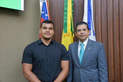 Deputado Joao Luiz comemora a convocacao oficial do atleta Pedro Nunes para as Olimpiadas de Paris Foto Mauro Smith nA3k4T