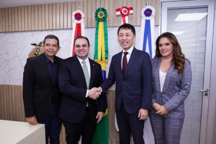 Presidente da Aleam Roberto Cidade e consul geral do Japao Yuichi Miyagawa reforcam lacos economicos e culturais em agenda oficial Foto Herick Pereira fz8arH