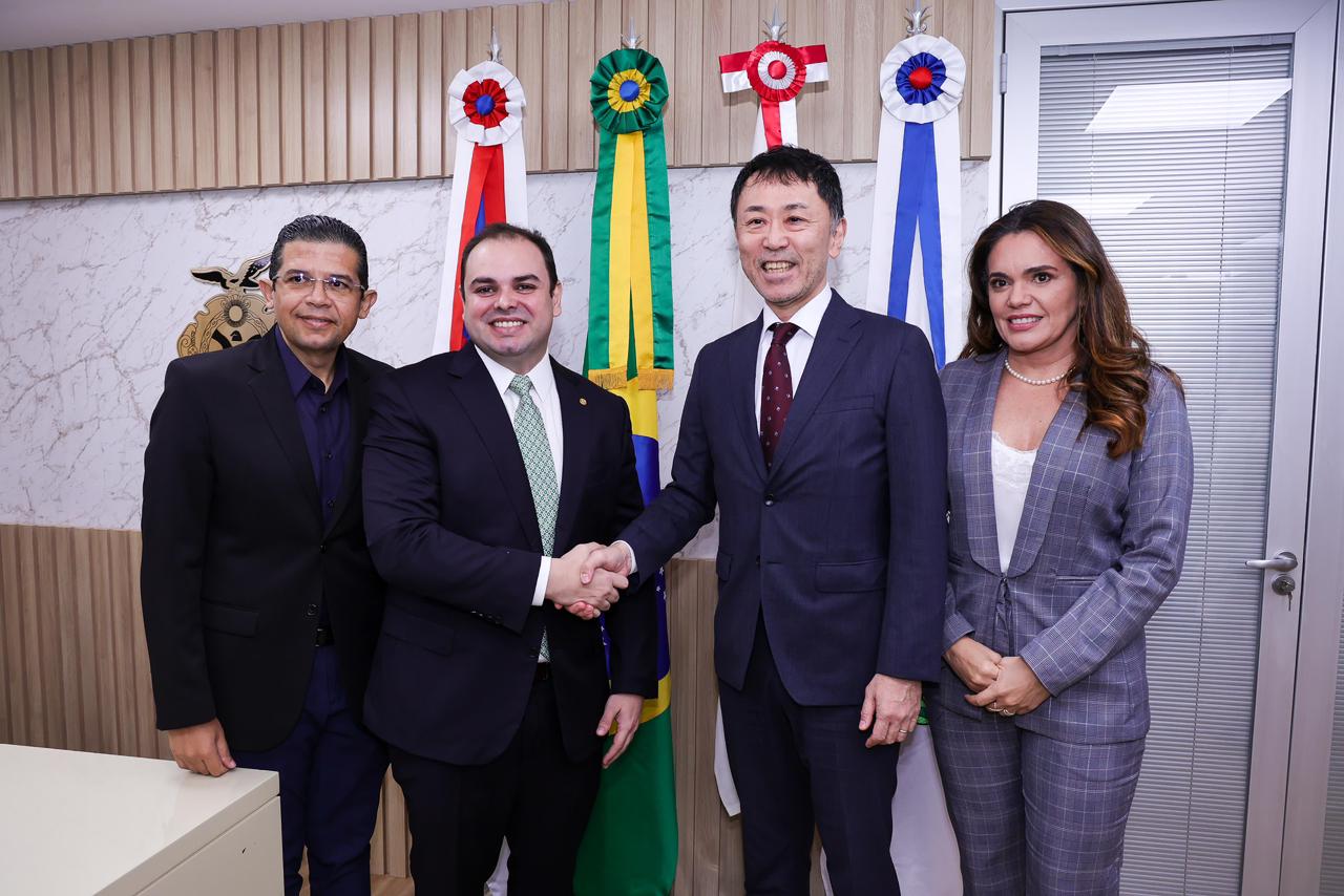 Presidente da Aleam Roberto Cidade e consul geral do Japao Yuichi Miyagawa reforcam lacos economicos e culturais em agenda oficial Foto Herick Pereira fz8arH