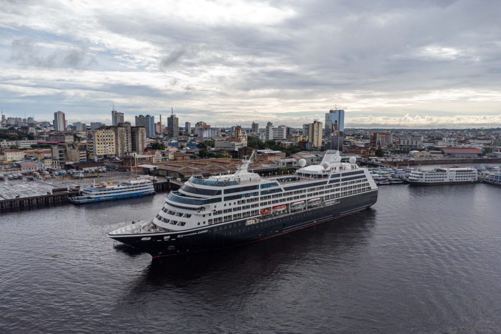 Temporada de Cruzeiros 2024/2025: Azamara Journey visita pela primeira vez o Amazonas 3 AMAZONASTUR Chegada do Navio Azamara JourneyFoto Lucas Silva Amazonastur1784 1024x683 1