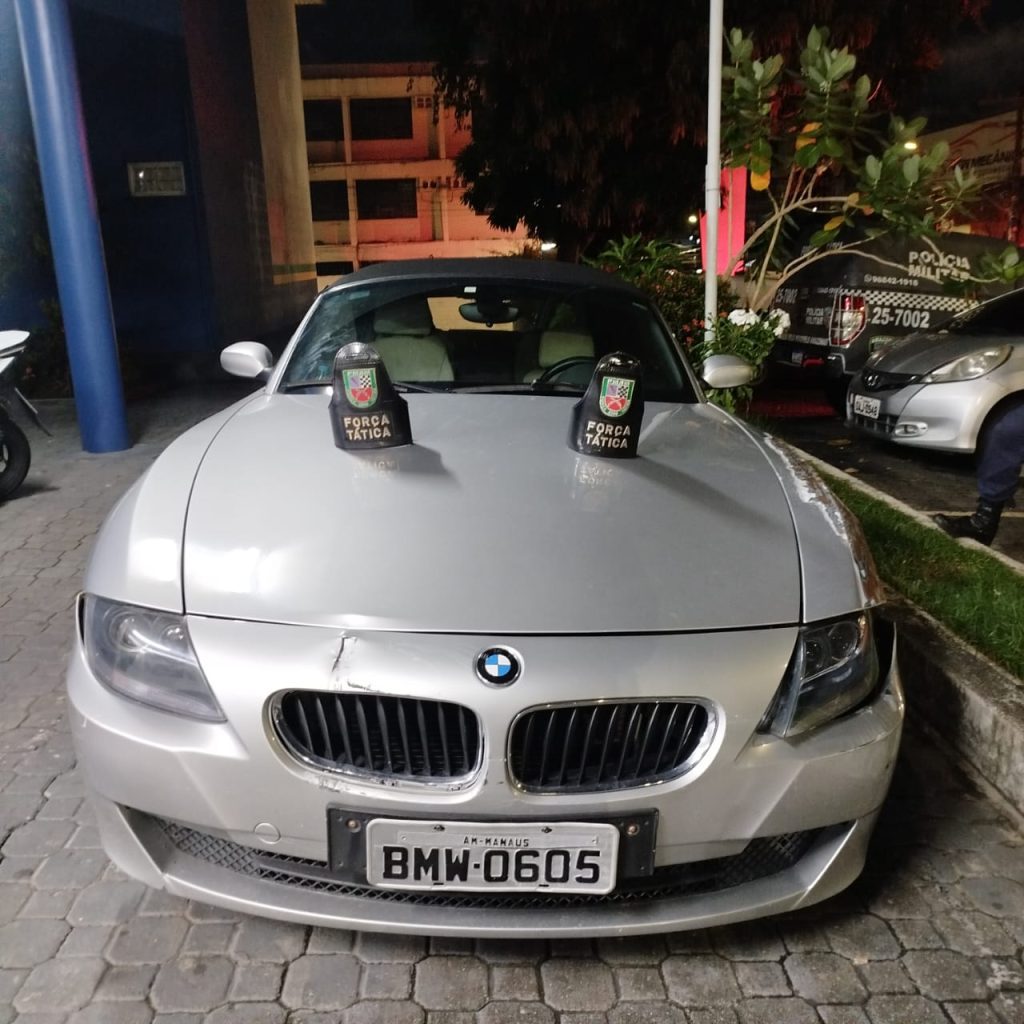 Polícia Militar do Amazonas apreende BMW usado em ação criminosa no Centro de Manaus 2 PMAM FORCA TATICA BMW USADA ACAO CRIMINOSA FOTO DIVULGACAO PMAM.jpg 1024x1024 1