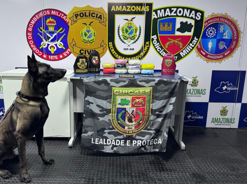 Base Arpão 3: Cão policial encontra 14 quilos de drogas escondidos em malas 2 APREENSAO BASE ARPAO FOTO DIVULGACAO SSP 1024x765 1