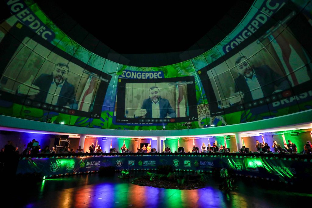 Durante encontro nacional de gestores de Defesa Civil, governador Wilson Lima destaca engajamento de diferentes secretarias para enfrentamento de impactos climáticos 2 Congepdec Foto Alex Pazuello Secom 2 1024x682 1