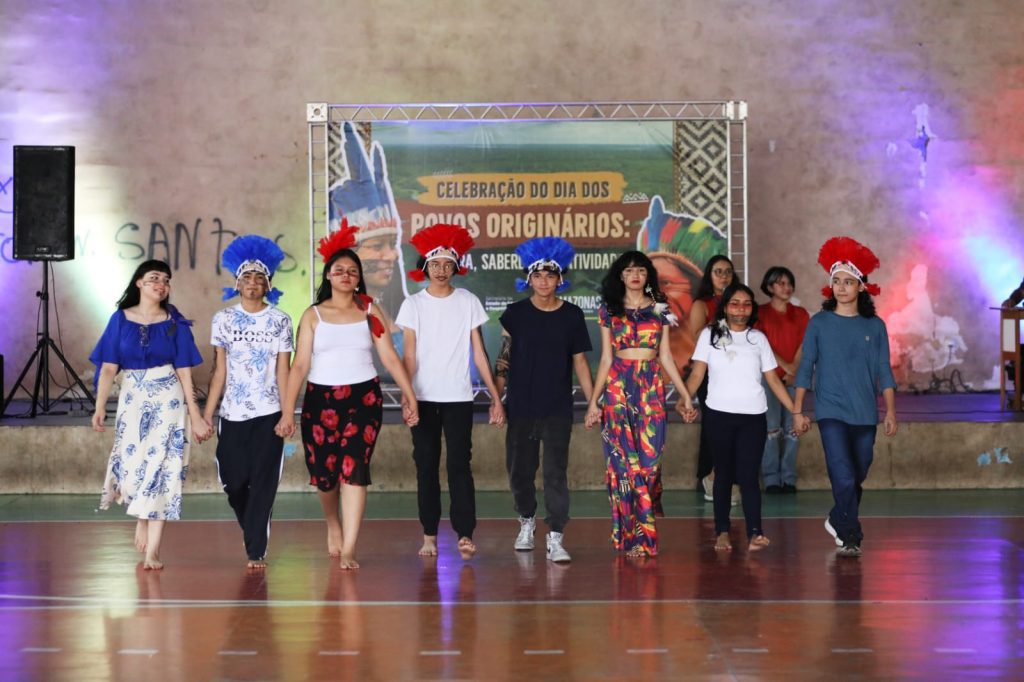 Protagonismo indígena: escola estadual celebra cultura, saberes e criatividade dos povos originários 2 Educacao Povos Originarios Foto Euzivaldo Queiroz 1 1024x682 1