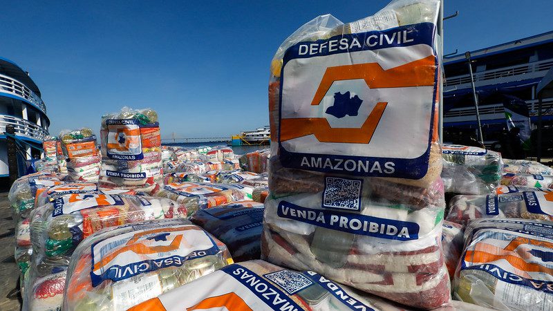 Governo do Amazonas divulga boletim sobre a cheia no estado nesta quarta-feira 5 SECOM Ajuda humanitaria Humaita FOTO Mauro Neto 1