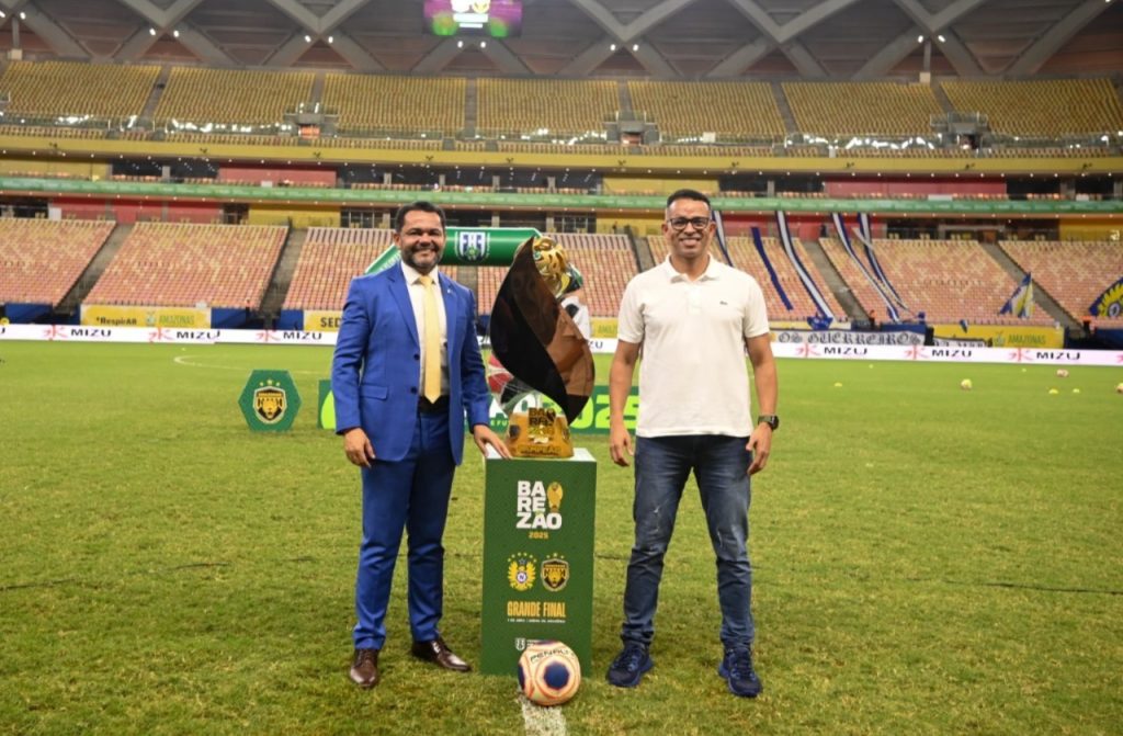 Amazonas FC conquista o título do Barezão 2025 na Arena da Amazônia 9 SEDEL Secretario da Sedel Jorge Oliveira e Presidente da FAF Ednailson Rozenha FOTO Fabio Tavares Sedel 1024x671 1
