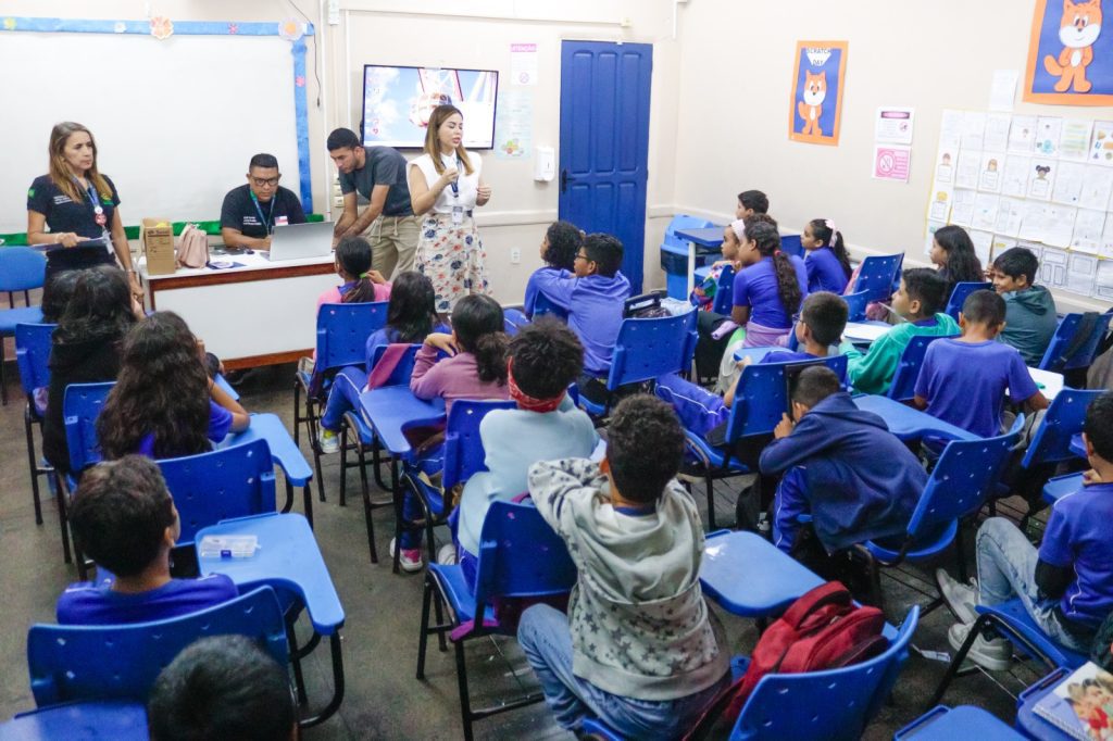 Sejusc realiza dinâmicas e palestra sobre direitos da mulher para crianças da zona oeste de Manaus 3 Sejusc 3 Foto Ygson Franca Sejusc 1024x682 1