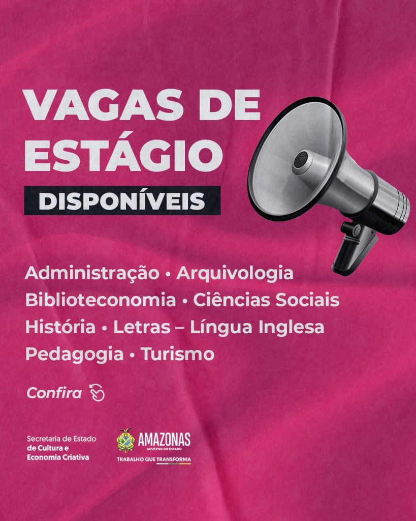 Secretaria de Cultura e Economia Criativa oferece 37 vagas de estágio para contratação imediata 2 cultura cards vagas de estagio 1 819x1024 1