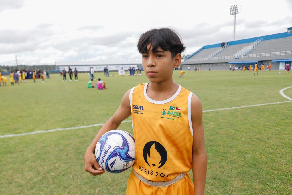 Em Manaus, comunidade esportiva celebra modernização e revitalização do Estádio Carlos Zamith 5 Em Manaus comunidade esportiva celebra modernizacao e revitalizacao do Estadio Carlos Zamith 5 Atleta do Pelci Joelbeson Marinho foto Antonio Lima Secom 1024x683 1