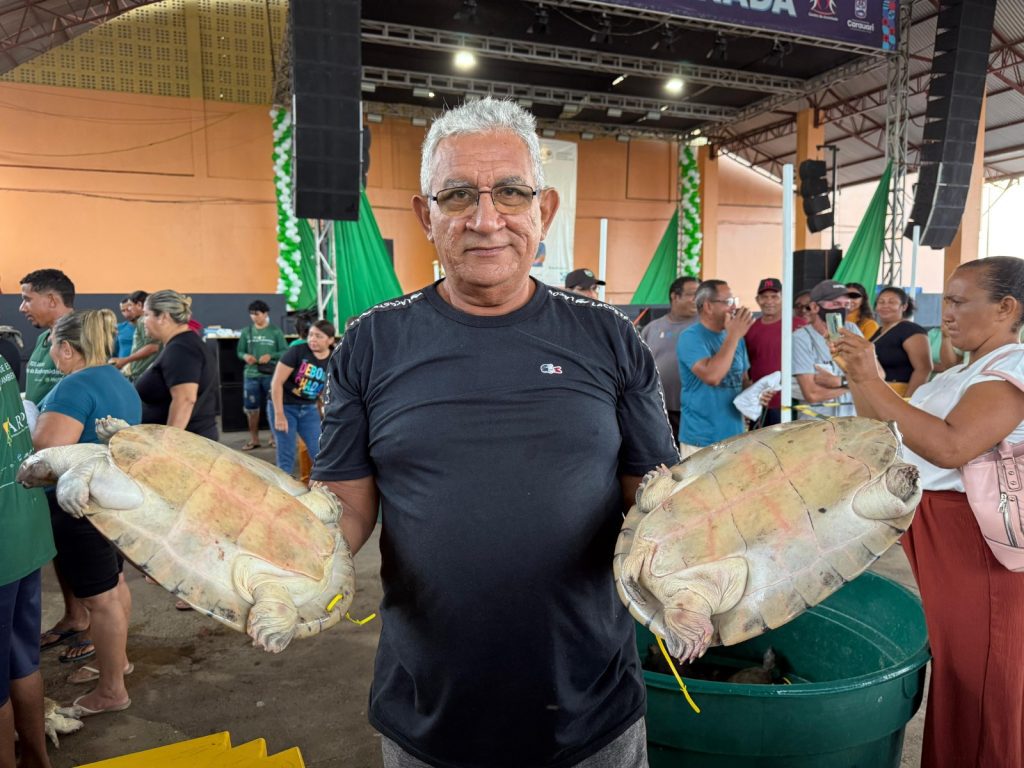 Avanço histórico: Amazonas promove pela primeira venda legal de quelônios manejados em Carauari 7 Foto 02 Primeira feira de quelonios de manejo comunitario ocorre em Carauari Foto Jamile Alves Sema Amazonas 1024x768 1