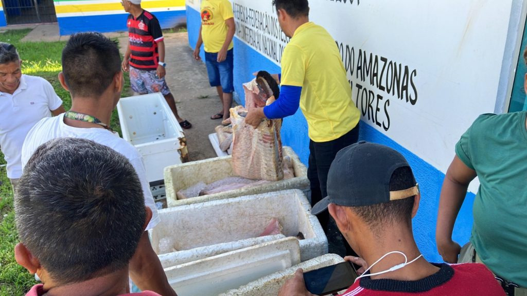 Sema apoia operação de apreensão de quatro toneladas de pescado ilegal na RDS Piagaçu-Purus 5 Sema apoia apreensao de quatro toneladas de pescado ilegal na RDS Piagacu Purus 1024x576 1