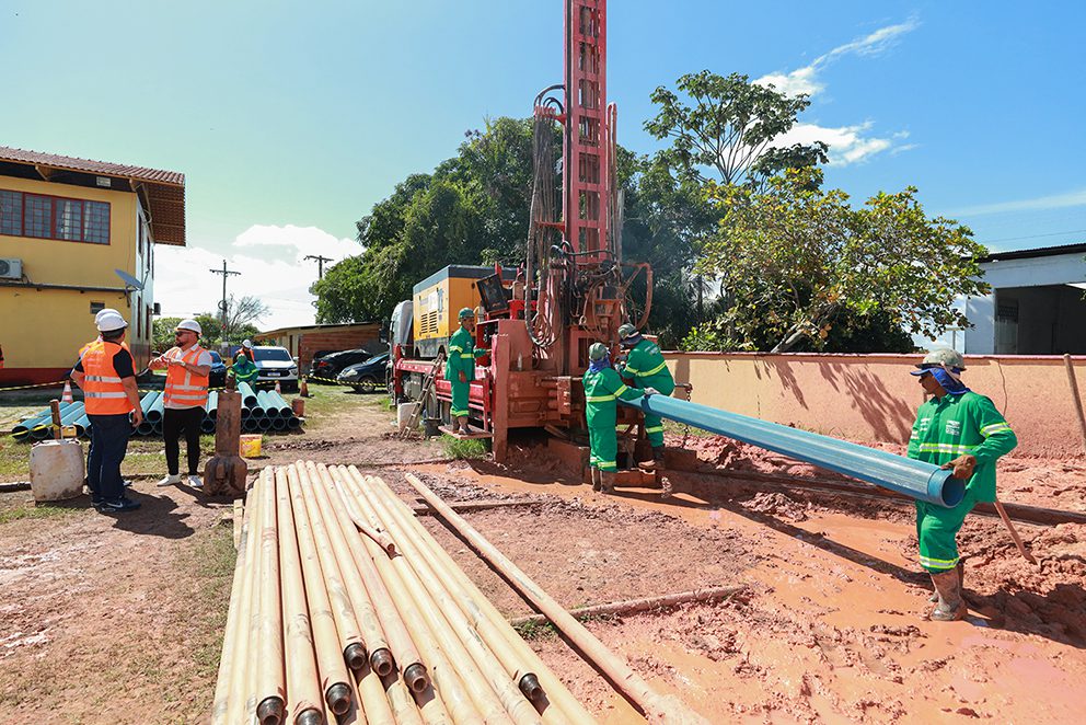 Obras de saneamento básico do Prosai Parintins avançam para levar água potável e esgoto para a população do município 3 UGPE OBRAS PROSAI PARINTINS FOTO TIAGO CORREA UGPE 03