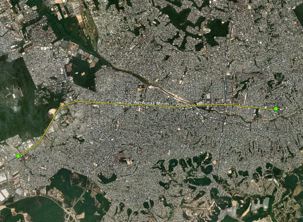 Obras da Cigás para ampliação da rede de gás natural em Manaus seguem em ritmo acelerado 5 CIGAS Mapa com indicativo do trecho de obra na Avenida Autaz Mirim 02 Credito da foto Divulgacao Cigas 1024x750 1