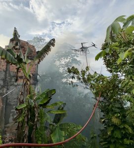 Corpo de Bombeiros atende primeira ocorrência com drone desenvolvido para combater incêndios