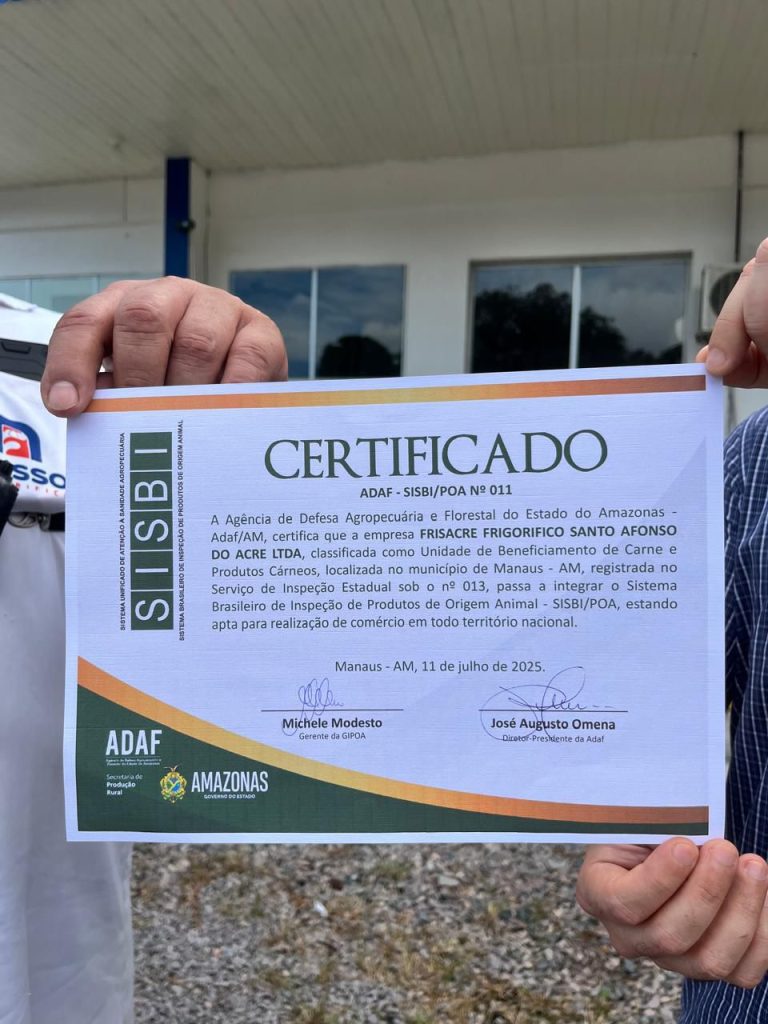 Adaf certifica novo empreendimento com Sisbi-POA e charque amazonense ganha o mercado nacional 2 Adaf certifica novo empreendimento com Sisbi-POA e charque amazonense ganha o mercado nacional